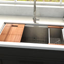 ZLINE 33 in. Garmisch Undermount Single Bowl Stainless Steel Kitchen Sink with Bottom Grid and Accessories (SLS-33)