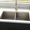 ZLINE 33 in. Anton Undermount Double Bowl Stainless Steel Kitchen Sink with Bottom Grid (SR50D-33)