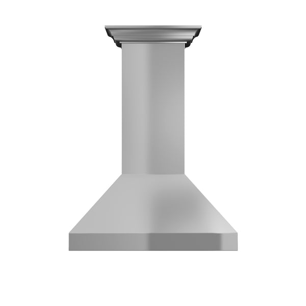 ZLINE 36" Professional Convertible Vent Wall Mount Range Hood in Stainless Steel with Crown Molding (597CRN-36)