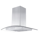 ZLINE 30" Convertible Vent Wall Mount Range Hood in Stainless Steel & Glass (KZ-30)