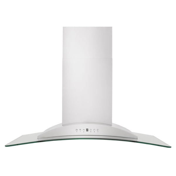 ZLINE 30" Convertible Vent Convertible Vent Wall Mount Range Hood in Stainless Steel & Glass (KN-30)