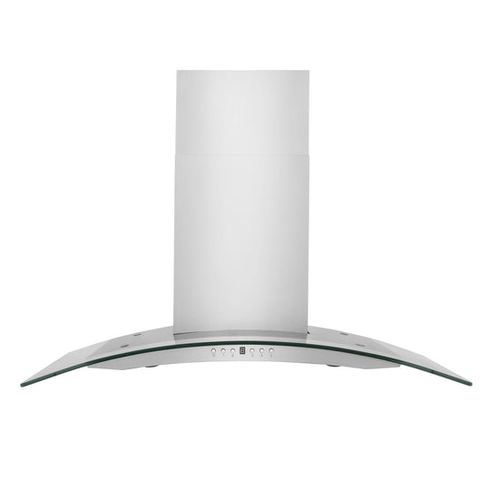 ZLINE 42" Convertible Vent Convertible Vent Wall Mount Range Hood in Stainless Steel & Glass (KN4-42)