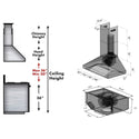 ZLINE 30 in. Ducted Wall Mount Range Hood with Dual Remote Blower in Stainless Steel (587-RD-30)