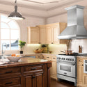 ZLINE 36 in. Ducted Wall Mount Range Hood with Dual Remote Blower in Stainless Steel (687-RD-36)