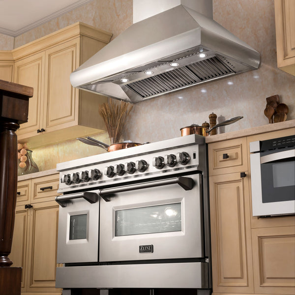 ZLINE 36 in. Ducted Wall Mount Range Hood with Single Remote Blower in Stainless Steel (687-RS-36-400)