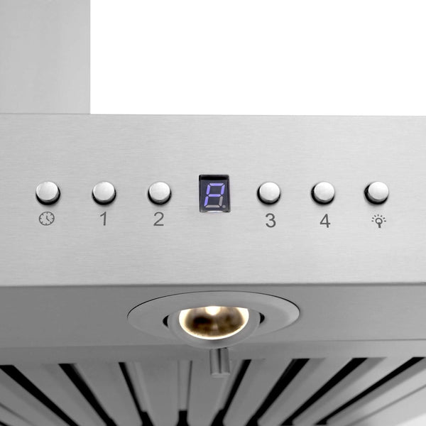 24" ZLINE CrownSound™Ducted Vent Wall Mount Range Hood in Stainless Steel with Built-in Bluetooth Speakers (KECRN-BT-24)