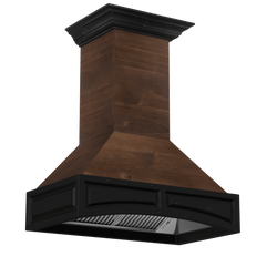 ZLINE 42 in. Wooden Wall Mount Range Hood in Antigua and Walnut - Includes Remote Motor (321AR-RD-42)