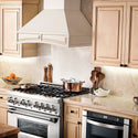 ZLINE 30 in. Ducted Wooden Wall Mount Range Hood with Dual Remote Blower in Cottage White (321TT-RD-30)