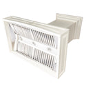ZLINE 30 in. Ducted Wooden Wall Mount Range Hood with Dual Remote Blower in Cottage White (321TT-RD-30)