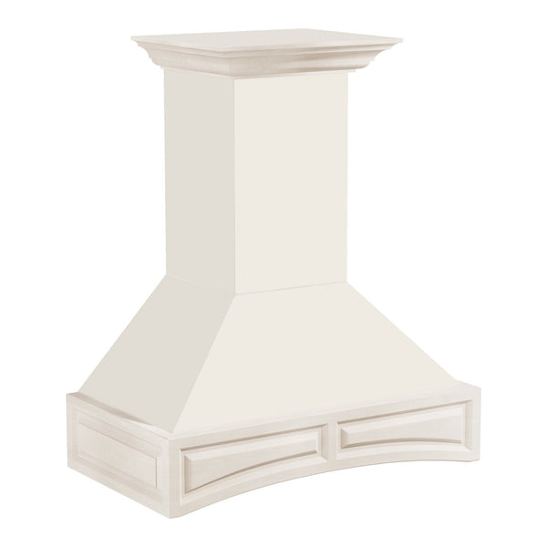 ZLINE 30 in. Ducted Wooden Wall Mount Range Hood with Dual Remote Blower in Cottage White (321TT-RD-30)