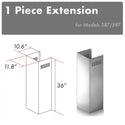 ZLINE 1-36 in. Chimney Extension for 9 ft. to 10 ft. Ceilings (1PCEXT-587/597)