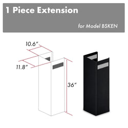 ZLINE 1-36 in. Chimney Extension for 9 ft. to 10 ft. Ceilings (1PCEXT-BSKEN)