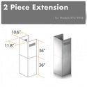 ZLINE 2-36 in. Chimney Extensions for 10 ft. to 12 ft. Ceilings (2PCEXT-KN)