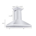 ZLINE Professional Convertible Vent Wall Mount Range Hood in Stainless Steel with Crown Molding (587CRN)