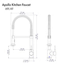 ZLINE Apollo Kitchen Faucet (APL-KF) - Faucet - ZLINE Kitchen and Bath - ZLINE Apollo Kitchen Faucet Stainless Steel | Rustic Kitchen and Bath