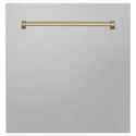 ZLINE 24" Autograph Edition Monument Dishwasher Panel in DuraSnow® Stainless Steel (DPMTZ-SN-24)