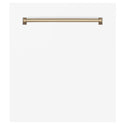 ZLINE 24 in. Autograph Edition Tallac Dishwasher Panel in White Matte with Accented Handle (DPVZ-WM-24)