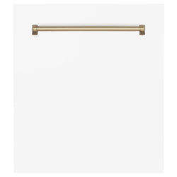 ZLINE 24 in. Autograph Edition Tallac Dishwasher Panel in White Matte with Accented Handle (DPVZ-WM-24)