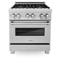 ZLINE 30 in. 4.0 cu. ft. Electric Oven and Gas Cooktop Dual Fuel Range with Griddle in Fingerprint Resistant Stainless (RAS-SN-GR-30)