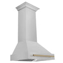30 in. ZLINE Autograph Edition DuraSnow Stainless Steel Range Hood with DuraSnow Stainless Steel Shell and Handle (8654SNZ-30)