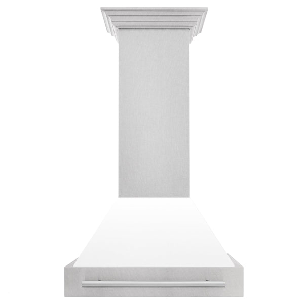 ZLINE 30 in. DuraSnow Stainless Steel Range Hood with Color Shell Options (8654SNX-30)