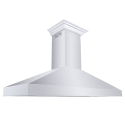 ZLINE Professional Convertible Vent Wall Mount Range Hood in Stainless Steel with Crown Molding (587CRN)