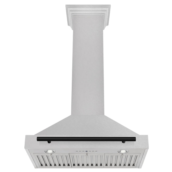 ZLINE 30 in. Autograph Edition DuraSnow Stainless Steel Range Hood with DuraSnow Stainless Steel Shell and Accents (KB4SNZ-30)