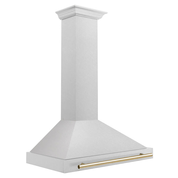 ZLINE 36 in. Autograph Edition DuraSnow Stainless Steel Range Hood with DuraSnow Stainless Steel Shell and Accents (KB4SNZ-36)