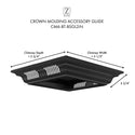 ZLINE Crown Molding in Black Stainless Steel with Built-in Bluetooth Speakers (CM6-BT-BSGL2iN)