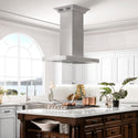 The Range Hood Store, ZLINE Island Mount Range Hood in Stainless Steel with Built-in CrownSound Bluetooth Speakers (KE2iCRN-BT), KE2iCRN-BT-30,