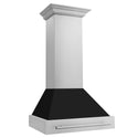 ZLINE 30 in. Stainless Steel Range Hood with Colored Shell Options and Stainless Steel Handle (8654STX-30)