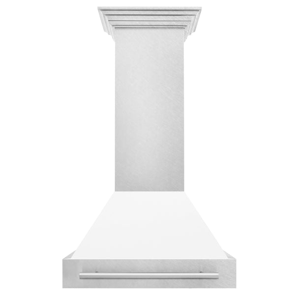 ZLINE 30 in. DuraSnow Stainless Steel Range Hood with Color Shell Options (8654SNX-30)