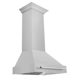 ZLINE 30 in. DuraSnow Stainless Steel Range Hood with Color Shell Options (8654SNX-30)