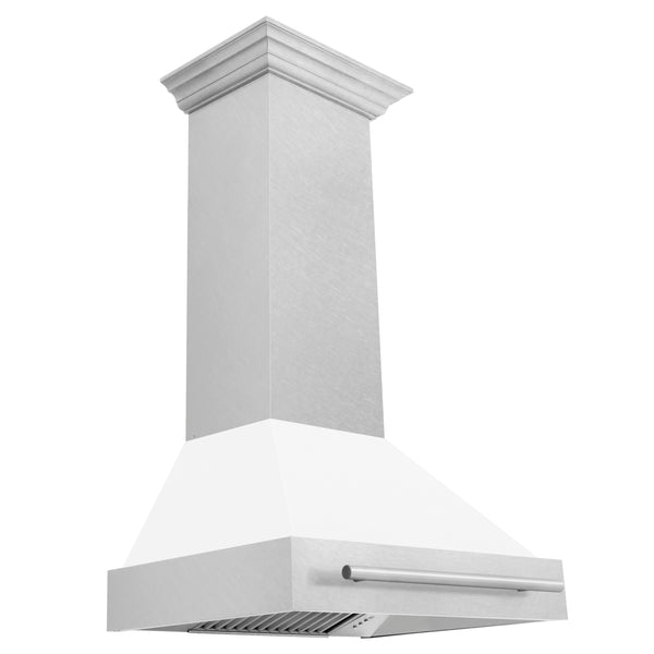 ZLINE 30 in. DuraSnow Stainless Steel Range Hood with Color Shell Options (8654SNX-30)