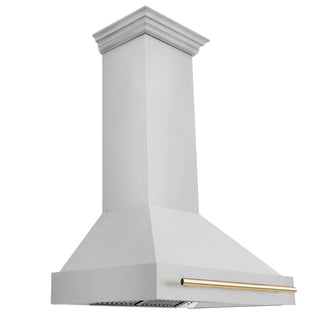 Buy gold 36 in. ZLINE Autograph Edition Stainless Steel Range Hood with Stainless Steel Shell and Handle (8654STZ-36)