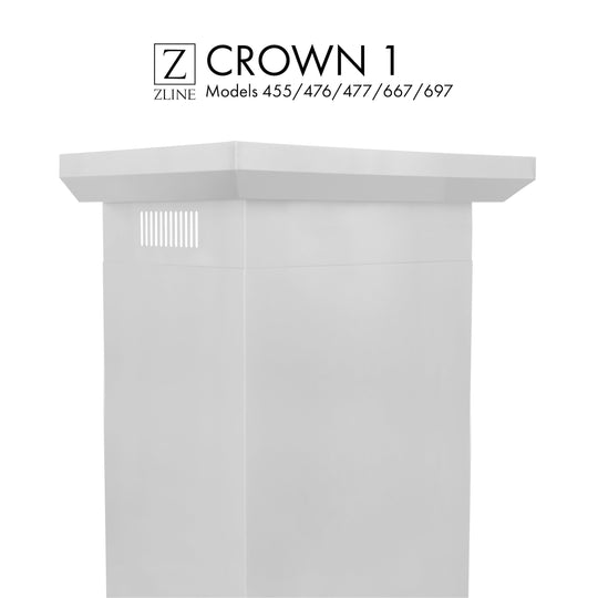 ZLINE Crown Molding Profile 1 for Wall Mount Range Hood (CM1-455/476/477/667/697)