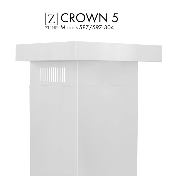 ZLINE Crown Molding Profile 5 for Wall Mount Range Hood (CM5-587/597-304)