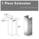 ZLINE 1-36" Chimney Extension for 9 ft. to 10 ft. Ceilings (1PCEXT-667/697-304) - Rustic Kitchen & Bath - Range Hood Accessories - ZLINE Kitchen and Bath