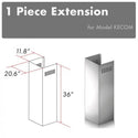 ZLINE 1-36" Chimney Extension for 9 ft. to 10 ft. Ceilings (1PCEXT-KECOM) - Rustic Kitchen & Bath - Range Hood Accessories - ZLINE Kitchen and Bath
