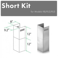 ZLINE 2-12" Short Chimney Pieces for 7 ft. to 8 ft. Ceilings (SK-KB/KL2/KL3) - Rustic Kitchen & Bath - Range Hood Accessories - ZLINE Kitchen and Bath