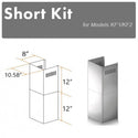 ZLINE 2-12" Short Chimney Pieces for 7 ft. to 8 ft. Ceilings (SK-KF1) - Rustic Kitchen & Bath - Range Hood Accessories - ZLINE Kitchen and Bath