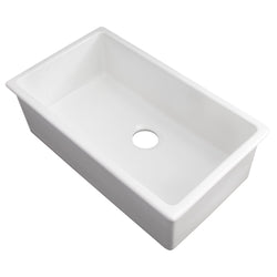 ZLINE Kitchen and Bath, ZLINE 30" Rome Dual Mount Fireclay Sink (FRC5124), FRC5124-WH-30,