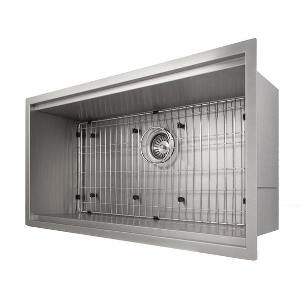 ZLINE 33" Designer Series Undermount Single Bowl Ledge Sink (SLS) - Rustic Kitchen & Bath - Sinks - ZLINE Kitchen and Bath
