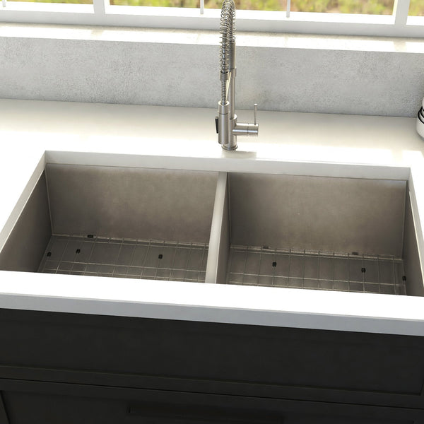 ZLINE 33" Executive Series Undermount Double Bowls Sink (SR50D) - Rustic Kitchen & Bath - Sinks - ZLINE Kitchen and Bath