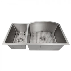 ZLINE 33" Gateway Series Undermount Double Bowl Sink (SC30D-33) - Rustic Kitchen & Bath - Sinks - ZLINE Kitchen and Bath