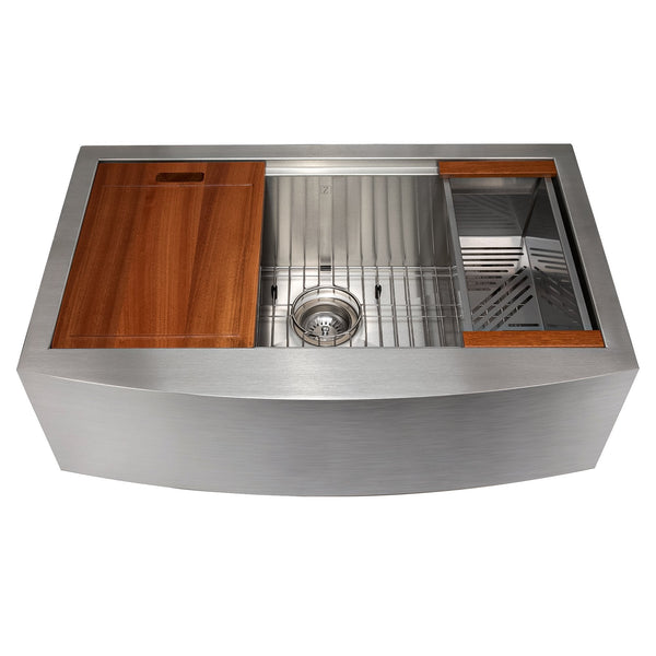 ZLINE 33" Moritz Farmhouse Single Bowl Sink with Accessories (SLSAP) - Rustic Kitchen & Bath - ZLINE Kitchen and Bath