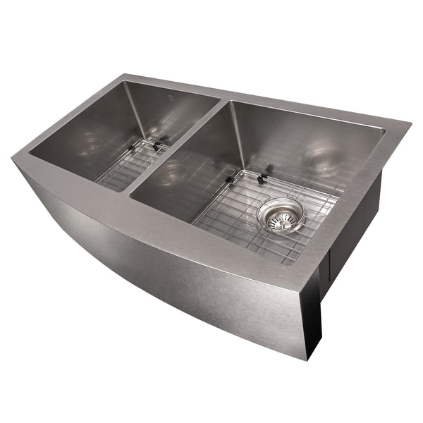 ZLINE 36" Farmhouse Series Double Bowl Apron Sink (SA50D) - Rustic Kitchen & Bath - Sinks - ZLINE Kitchen and Bath