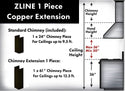 ZLINE 61" Extended Chimney and Crown (8KBB-E) - Rustic Kitchen & Bath - Range Hood Accessories - ZLINE Kitchen and Bath