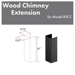 ZLINE 61" Wooden Chimney Extension for Ceilings up to 12 ft. (KPCC-E) - Rustic Kitchen & Bath - Range Hood Accessories - ZLINE Kitchen and Bath
