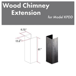 ZLINE 61" Wooden Chimney Extension for Ceilings up to 12 ft. (KPDD-E) - Rustic Kitchen & Bath - Range Hood Accessories - ZLINE Kitchen and Bath